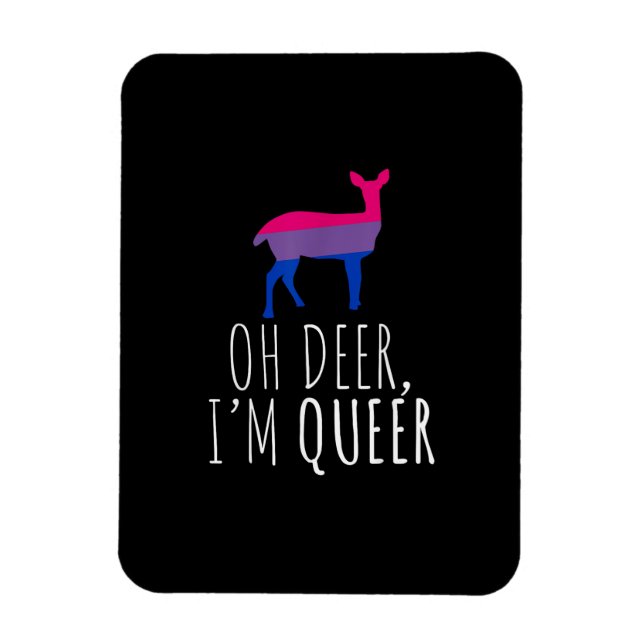 Magnet Flexible Oh Deer Queer Bisexual Pride Gay Lesbian Design  (Vertical)