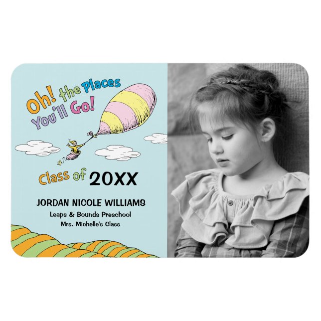 Magnet Flexible Oh, Les Endroits Où Tu Vas Aller ! Faire-part de d (Horizontal)