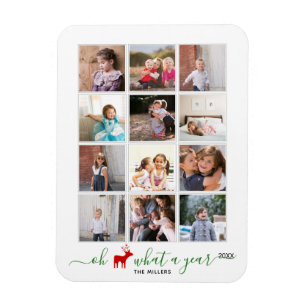 Magnet Flexible Oh quelle année dans l'avis photo collage vert, ro