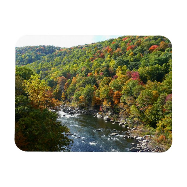 Magnet Flexible Ohiopyle River à l'automne II Pennsylvanie Automne (Horizontal)