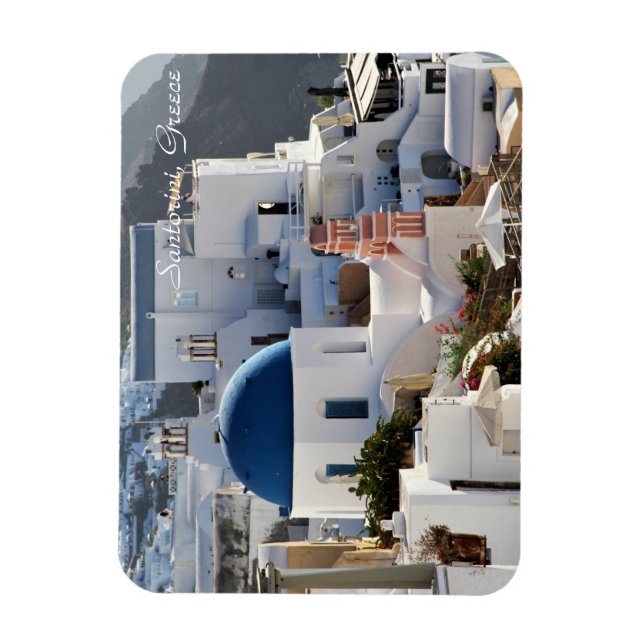 Magnet Flexible Oia, Santorin Grèce, photographie, aimant (Vertical)