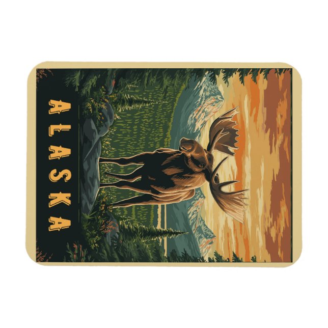 Magnet Flexible Oie d'Alaska - Wilderness Vintage (Horizontal)