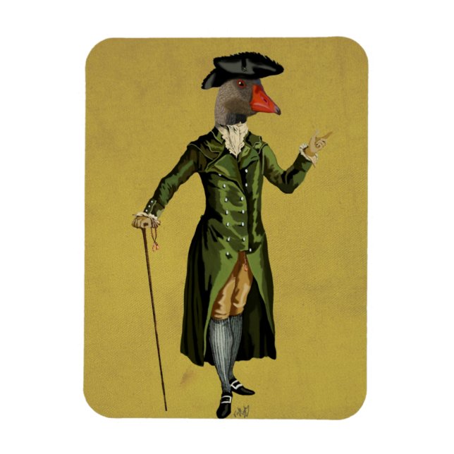 Magnet Flexible Oie en Green Regency Manteau 3 (Vertical)