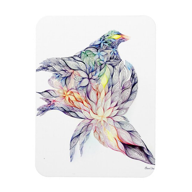 Magnet Flexible Oiseau dans son nid (Vertical)