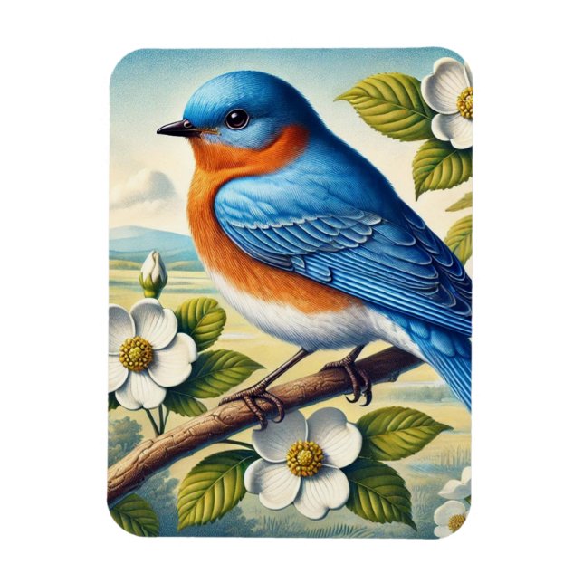 Magnet Flexible Oiseau de l'Est du Missouri (Vertical)
