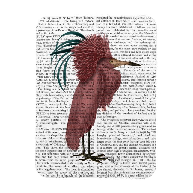 Magnet Flexible Oiseau de Marsala mis en berne (Vertical)
