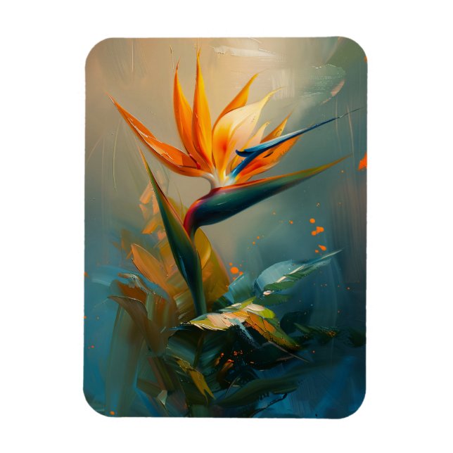 Magnet Flexible Oiseau de Paradise Peinture à l'huile flexible (Vertical)