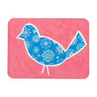 Oiseau décoratif avec Motifs sur Arrière - plan ro