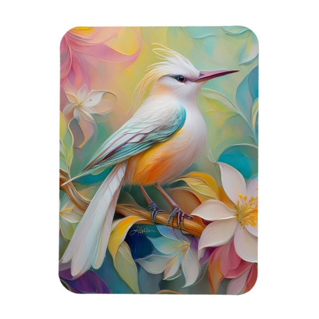 Magnet Flexible Oiseau d'Imaginaire tourbé d'or (Vertical)
