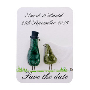 Magnet Flexible Oiseau dit 'tweet' mariage couple en céramique ver