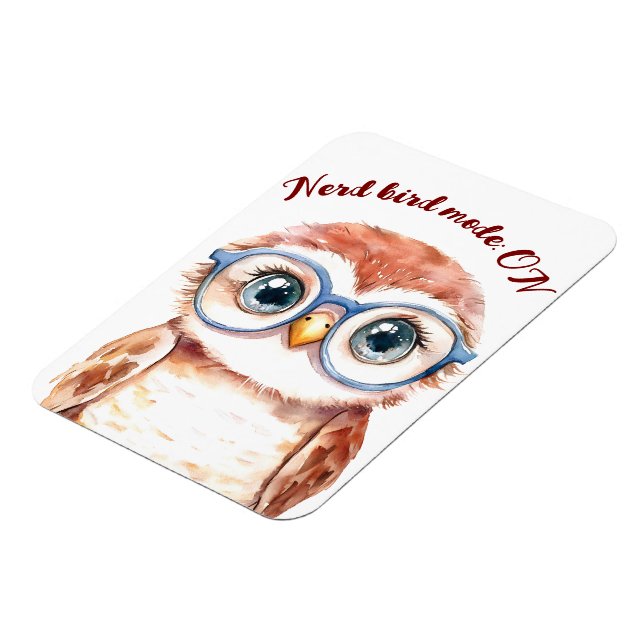 Magnet Flexible Oiseau Nerd geek (Côté Gauche)
