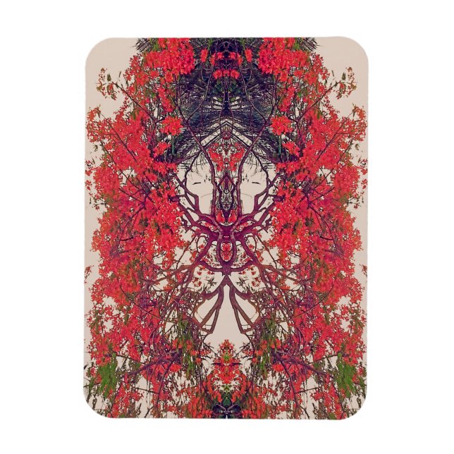 Magnet Flexible Oiseau rouge du Paradis (Vertical)
