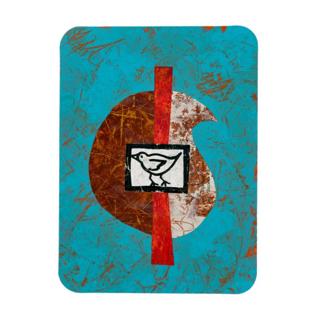 Magnet Flexible Oiseau Sur Un Aimant Réfrigérateur De Randonnée (Vertical)