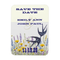 Oiseaux de l'amour vintage sur bois Save the Date