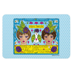 Magnet Flexible Oiseaux D'Un Aimant Flexible De Plume 6"x4"