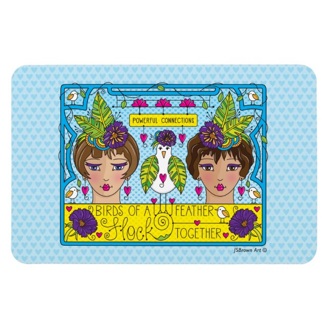 Magnet Flexible Oiseaux D'Un Aimant Flexible De Plume 6"x4" (Horizontal)