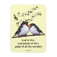 Oiseaux; Verset Biblique : Chante Louange Aux Seig