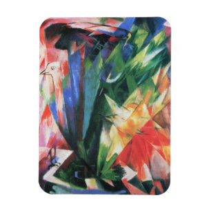 Magnet Flexible Oiseaux (Vogel) par Franz Marc, Cubisme Vintage Ar