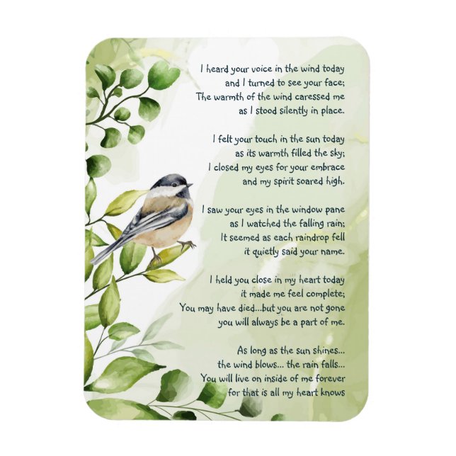 Magnet Flexible Okanagan Lake J'ai entendu l'éolien appeler votre  (Vertical)