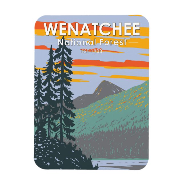 Magnet Flexible Okanogan Wenatchee National Forest Washington (Vertical)