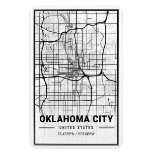 Magnet Flexible Oklahoma City Oklahoma USA Travel City Map Poster