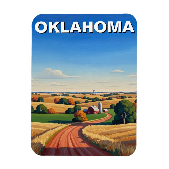 Magnet Flexible Oklahoma Travel (Vertical)