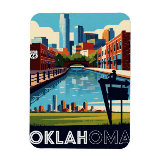 Magnet Flexible Oklahoma USA Route 66 Américanisme au bord de la r