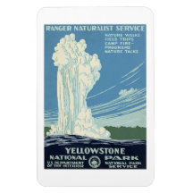 Old Faithful, Yellowstone Park vintage poster,