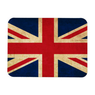 Magnet Flexible Old Vintage Grunge United Kingdom Flag Union