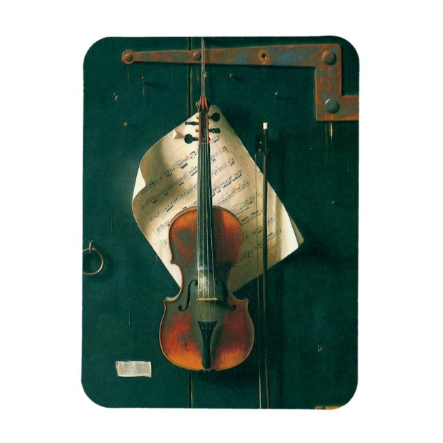 Magnet Flexible Old Violon Still Life par William Michael Harnett (Vertical)