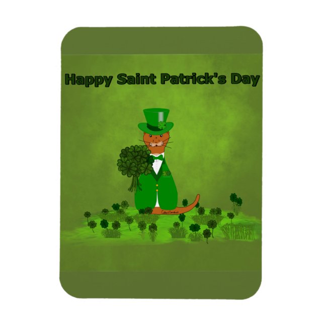 Magnet Flexible Oliver Les Shamrocks de cueillette de la loutre (Vertical)