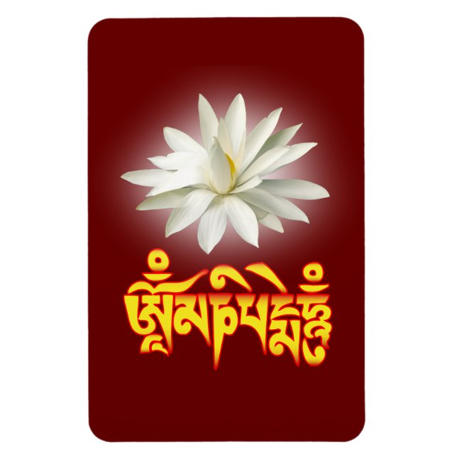 Magnet Flexible Om mani padme mantra (Vertical)