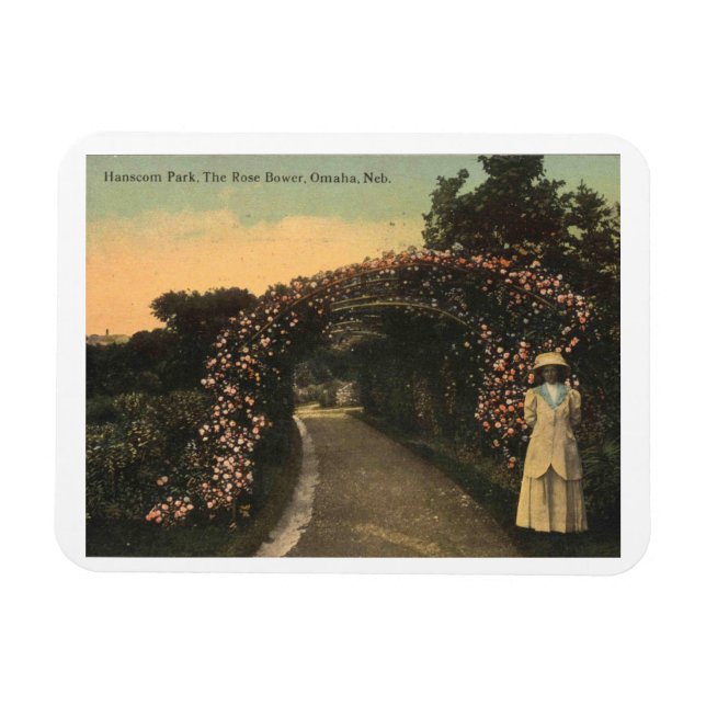 Magnet Flexible Omaha Nebraska 1913 Hanscom Park Vintage (Horizontal)