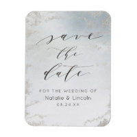Ombre Dusty Blue Frosted Wedding Enregistrer la da