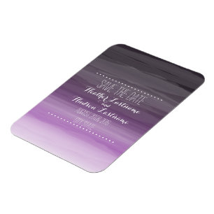 Magnet Flexible Ombré Plum foncé Mariage Enregistrer La Date Magne