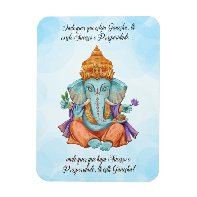 Magnet Flexible Onde quer que esteja Ganesha (Vertical)