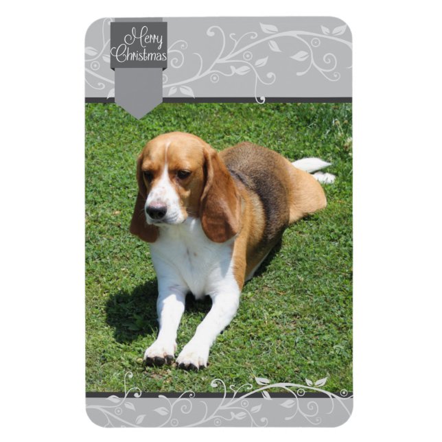 Magnet Flexible Onglet Argent & Joyeux Noël (Vertical)