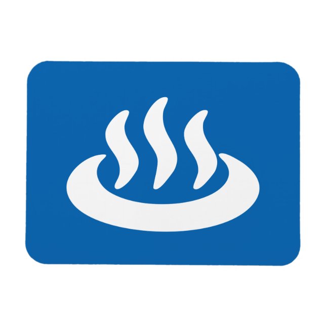 Magnet Flexible Onsen ♨ Hot Spring 温 泉 Japonais (Horizontal)