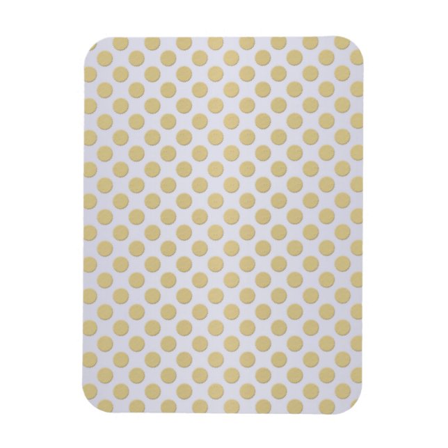 Magnet Flexible Or et pois blancs (Vertical)
