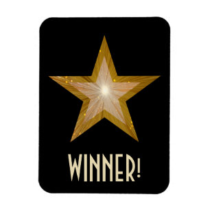 Magnet Flexible "Or" Star 'Winner' flexible aimant noir