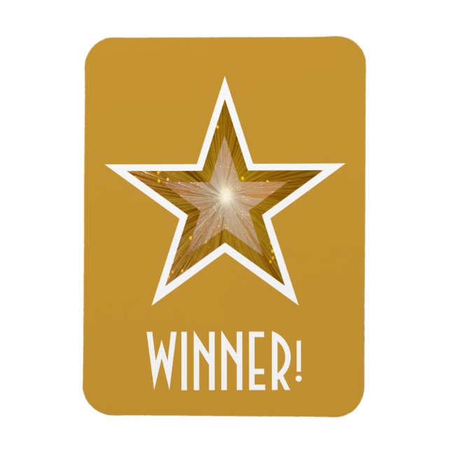 Magnet Flexible "Or" Star 'Winner' flexible aimant or (Vertical)