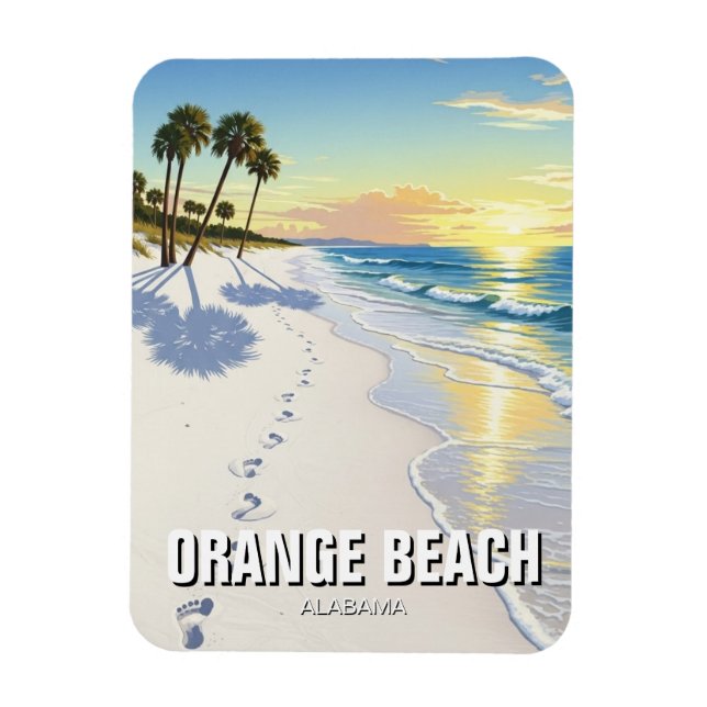 Magnet Flexible Orange Beach Alabama Travel (Vertical)