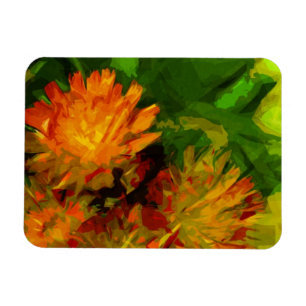 Magnet Flexible Orange Hawkweed Blosse L'Impressionnisme Abstrait