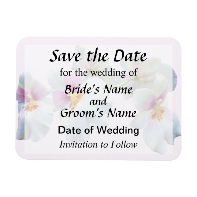 Magnet Flexible Orchidée Miltoniopsis Florentine Save the Date (Horizontal)