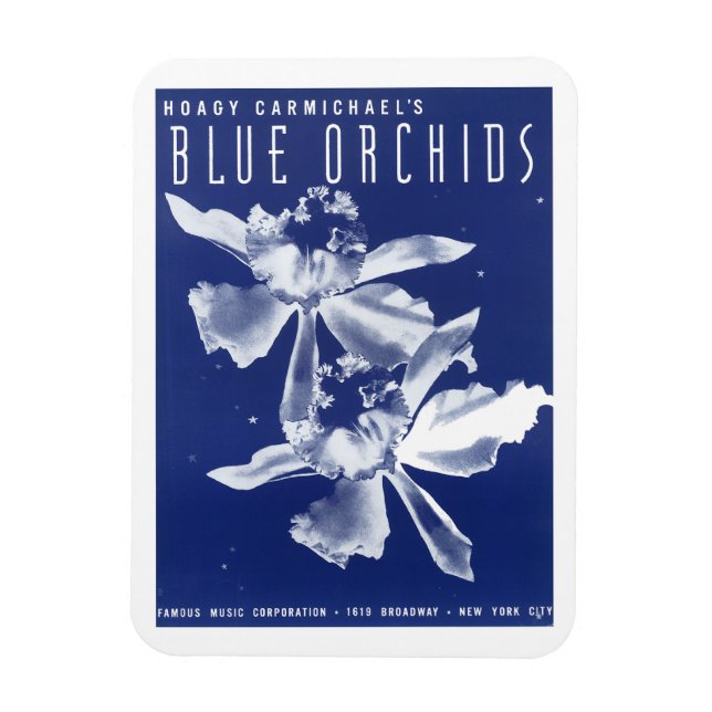 Magnet Flexible "Orchidées bleues" de Hoagy Carmichael (Vertical)