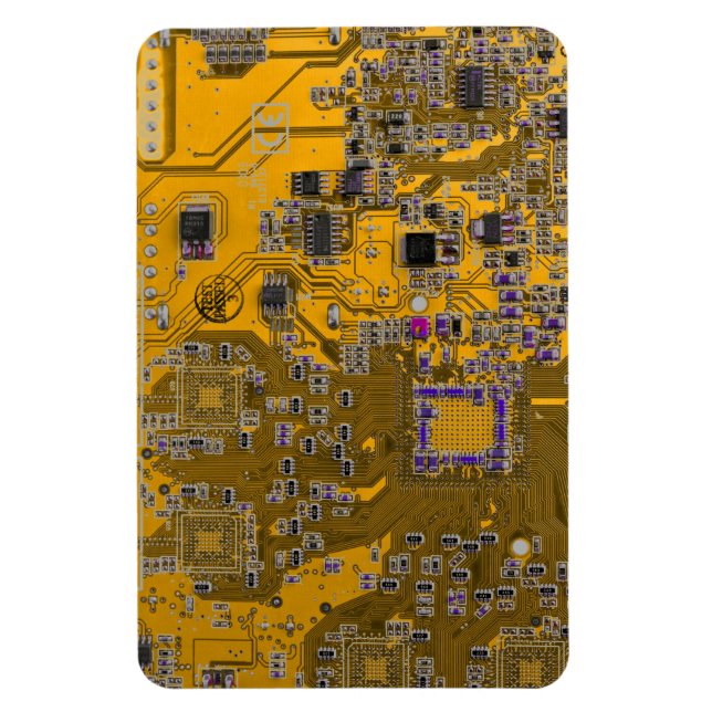 Magnet Flexible Ordinateur Geek Circuit Board Light Orange (Vertical)