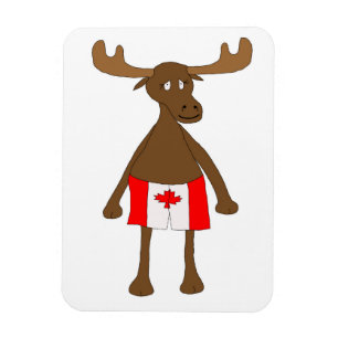 Magnet Flexible Orignaux portant les boxeurs canadiens