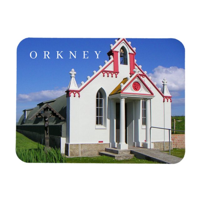 Magnet Flexible Orkney Italie Chapelle vue réfrigérateur aimant (Horizontal)