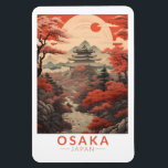 Magnet Flexible Osaka Japan Travel Art Vintage<br><div class="desc">Design de déplacement vectoriel rétro Osaka. Il est connu pour son architecture moderne,  sa vie nocturne et sa cuisine de rue copieuse. Le château shogunate d'Osaka,  datant du XVIe siècle,  qui a subi plusieurs restaurations,  est son principal point de repère historique.</div>