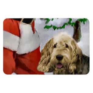 Magnet Flexible Otterhound avec Noël Père Noël